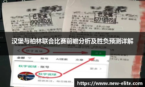 汉堡与柏林联合比赛前瞻分析及胜负预测详解